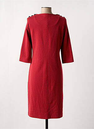 Robe mi-longue manches 3/4 manches 3/4 rouge RABE femme