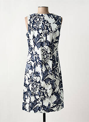 Robe mi-longue imprimé fantaisie sans manche blanc FRANCE RIVOIRE femme