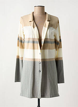Gilet manches longues fermeture boutonnée sur le devant beige EUGEN KLEIN femme