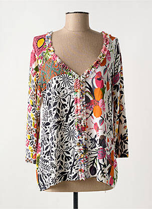 Pull coupe cintrée manches longues blanc JEI'S BY LETIZIA DENARO femme