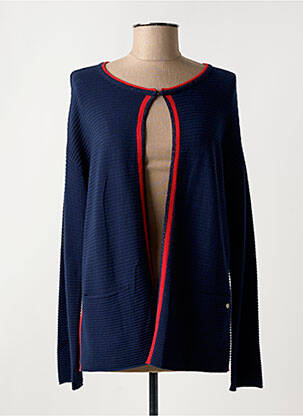 Gilet manches longues col rond bleu THOMAS RABE femme