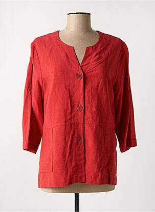 Veste casual col rond rouge GRIFFON femme