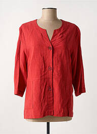 Veste casual col rond rouge GRIFFON femme
