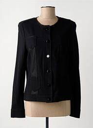 Veste casual col rond noir FRANK WALDER femme