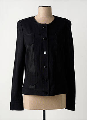 Veste casual col rond noir FRANK WALDER femme