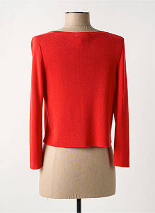 Gilet manches longues col rond rouge VIRIATO femme
