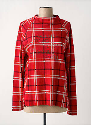 Pull coupe cintrée manches longues rouge HAJO femme