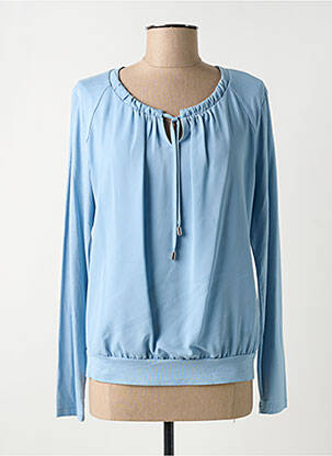 Blouse col rond manches longues bleu FRANK WALDER femme
