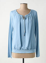 Blouse col rond manches longues bleu FRANK WALDER femme
