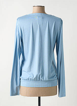 Blouse col rond manches longues bleu FRANK WALDER femme