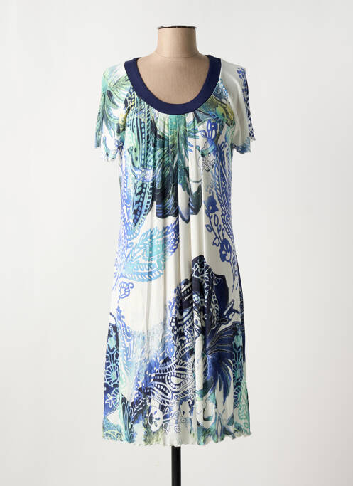 Robe mi-longue bleu HAJO pour femme