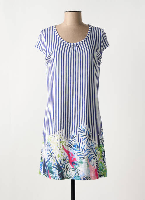 Robe mi-longue bleu HAJO pour femme