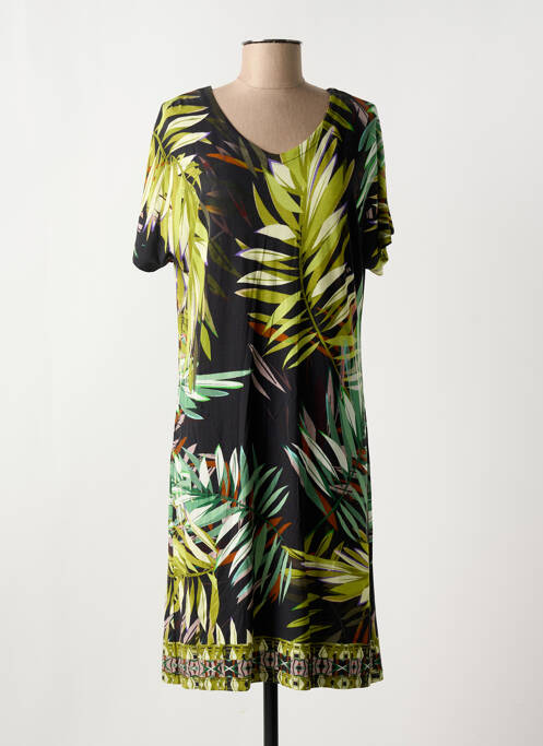 Robe mi-longue vert HAJO pour femme