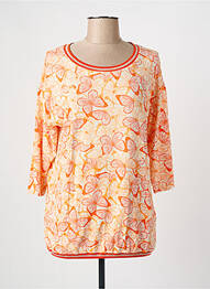 Top imprimé fantaisie manches 3/4 orange OLSEN femme