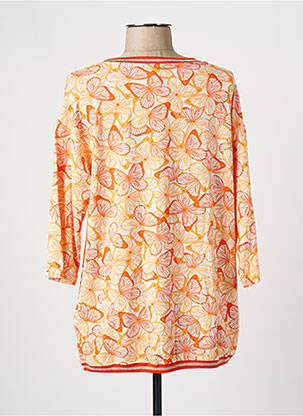 Top imprimé fantaisie manches 3/4 orange OLSEN femme