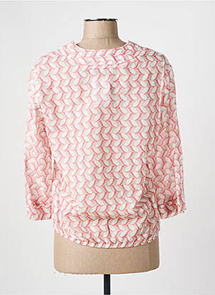 Top imprimé fantaisie manches longues rose FRANK WALDER femme