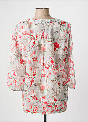 Blouse imprimé fantaisie manches 3/4 gris FRANK WALDER femme