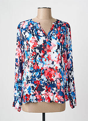 Blouse imprimé fantaisie manches longues bleu THOMAS RABE femme