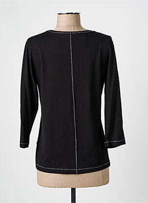 Top coupe cintrée manches 3/4 noir FRANK WALDER femme