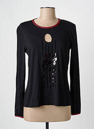 Top coupe cintrée manches longues noir FILIPINE LAHOYA femme