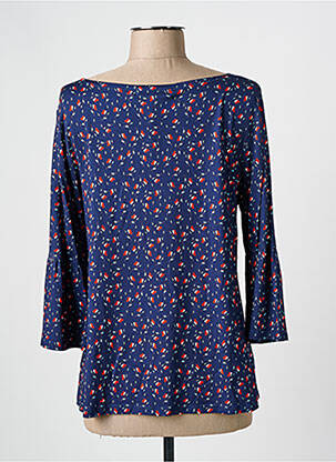 Top imprimé fantaisie manches longues bleu DANEVA femme