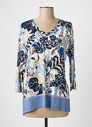 Top coupe cintrée manches longues bleu THOMAS RABE femme