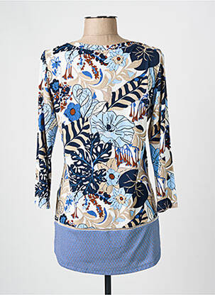 Top coupe cintrée manches longues bleu THOMAS RABE femme
