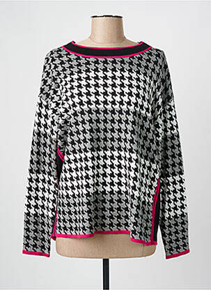 Pull col rond manches longues noir HAJO femme