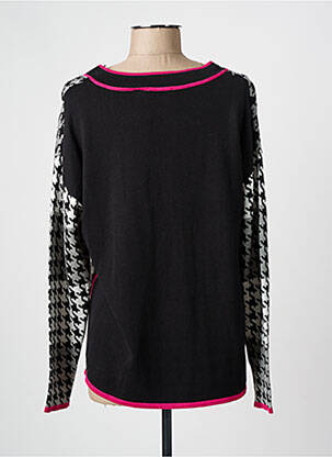 Pull coupe droite manches longues noir HAJO femme