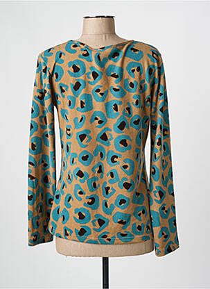 Pull coupe cintrée manches longues beige MD'M femme