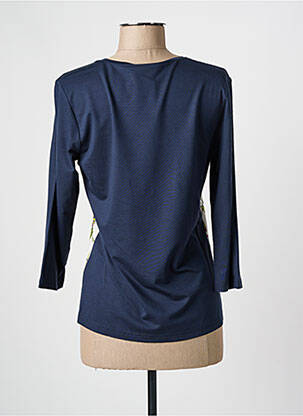 Top imprimé fantaisie manches 3/4 bleu FRANK WALDER femme
