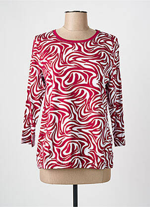 Top imprimé fantaisie manches 3/4 rouge RABE femme