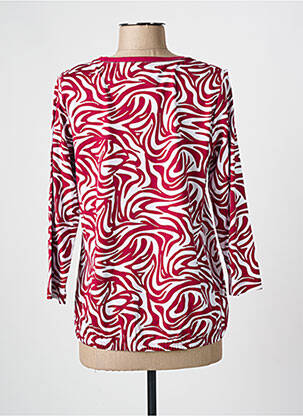 Top imprimé fantaisie manches 3/4 rouge RABE femme