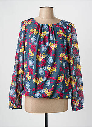 Blouse imprimé fantaisie manches longues gris MD'M femme