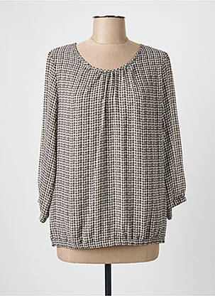 Blouse imprimé fantaisie manches longues beige RABE femme