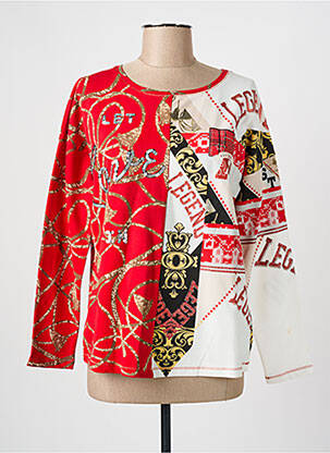 Sweat-shirt manches longues manches longues rouge TUZZI femme