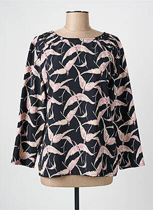Blouse imprimé fantaisie manches longues noir NUMEROLOGIE femme
