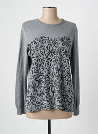 Pull col rond manches longues gris THE STYLE femme