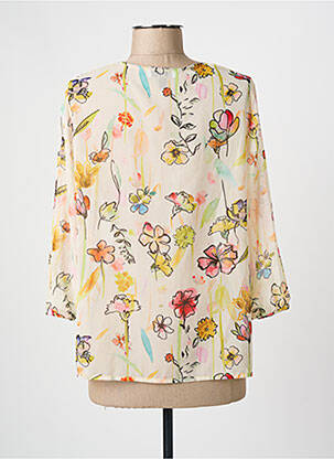 Blouse imprimé fantaisie manches 3/4 beige MERI & ESCA femme