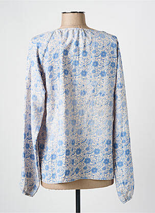 Blouse imprimé fantaisie manches longues bleu THOMAS RABE femme