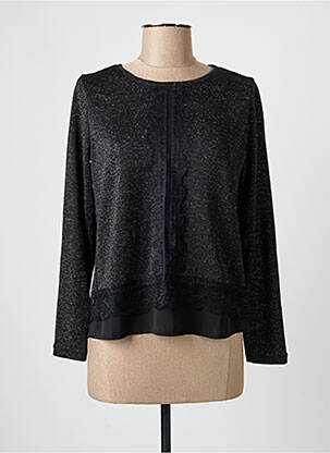 Pull coupe cintrée manches longues noir MERI & ESCA femme