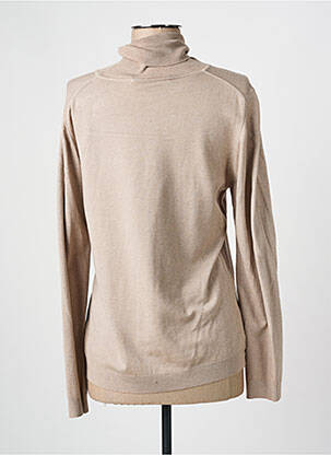 Pull col roulé coupe cintrée manches longues beige CONCRETO femme