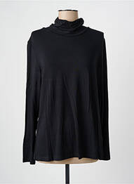 Top coupe cintrée manches longues noir HAJO femme