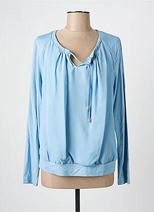 Blouse col rond manches longues bleu FRANK WALDER femme