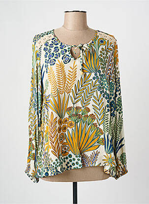 Blouse imprimé fantaisie manches longues jaune GRIFFON femme