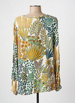 Blouse imprimé fantaisie manches longues jaune GRIFFON femme