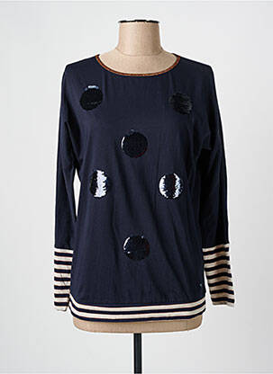 Top coupe cintrée manches longues bleu OLSEN femme