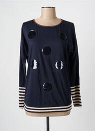 Top coupe cintrée manches longues bleu OLSEN femme