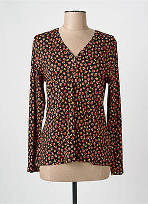 Top imprimé fantaisie manches longues noir GRIFFON femme