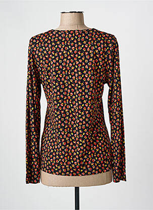 Top imprimé fantaisie manches longues noir GRIFFON femme